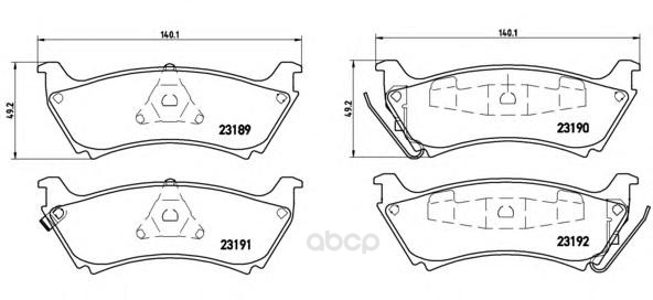 фото Тормозные колодки дисковые brembo p50040