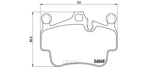 

Тормозные колодки дисковые brembo P65015