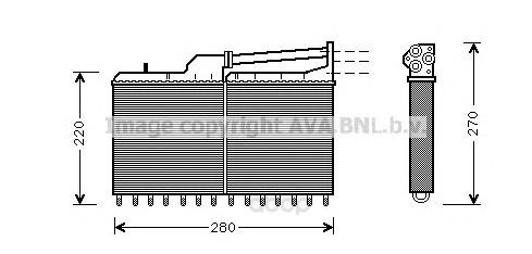 фото Радиатор охлаждения двигателя ava bw6029