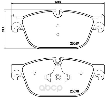 

Колодки тормозные передние citroen c5/ds4/peugeot 308/508 Brembo P 61 115