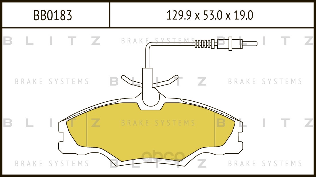 

Тормозные колодки BLITZ передние с датчиком для Peugeot 406 95- BB0183