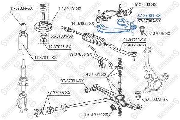 фото Рычаг подвески stellox 57-37001-sx