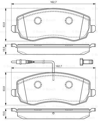 

Тормозные колодки Bosch дисковые 986494385