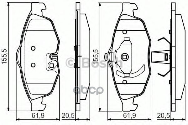 

Комплект тормозных колодок BOSCH 0986495161