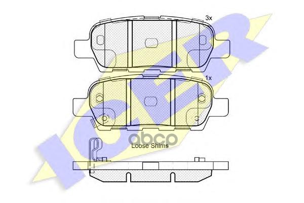 фото Комплект тормозных колодок icer 181838