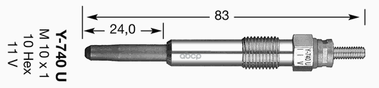 фото Свеча накаливания denso dg610