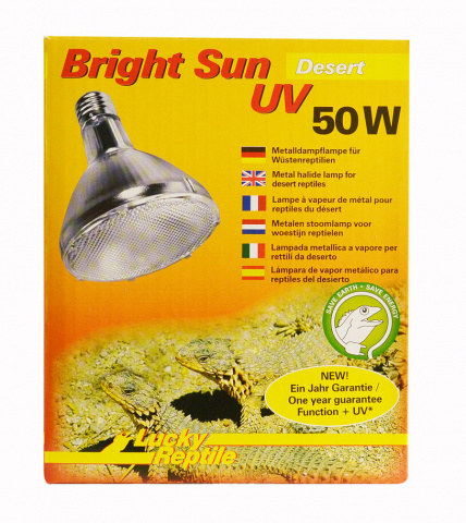 фото Ультрафиолетовая лампа для террариума lucky reptile bright sun uv desert, 50 вт