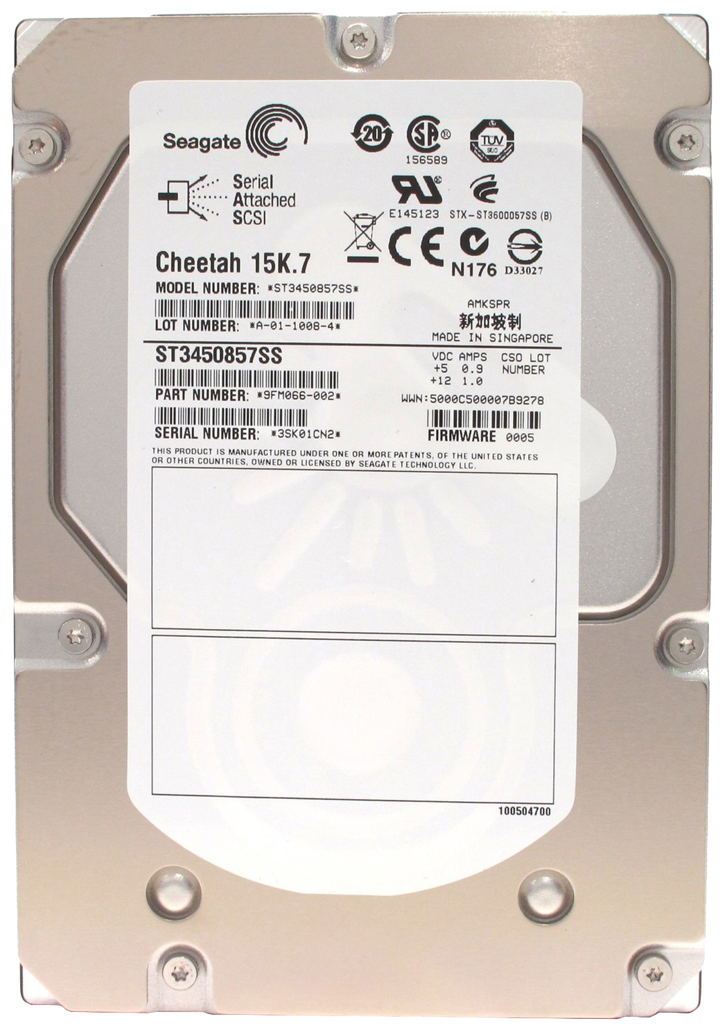 фото Внутренний жесткий диск seagate cheetah 15k.7 450gb (st3450857ss)