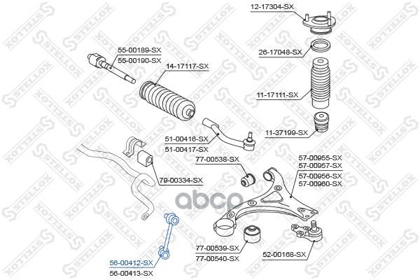 фото Стойка стабилизатора stellox 5600412sx