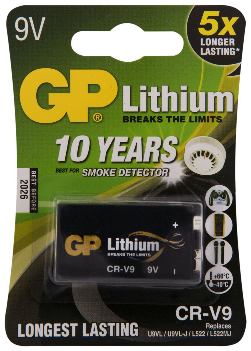 Батарейка GP Lithium Limit 9V (CR-V9), 1 шт