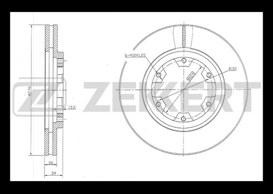 фото Тормозной диск zekkert bs-5815