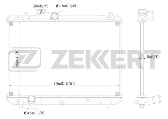 

Радиатор охлаждения двигателя ZEKKERT MK-1232