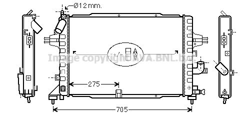 

Радиатор охлаждения двигателя AVA QUALITY COOLING OL2364
