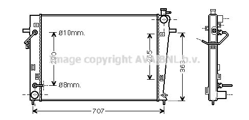 

Радиатор охлаждения двигателя AVA QUALITY COOLING HY2247