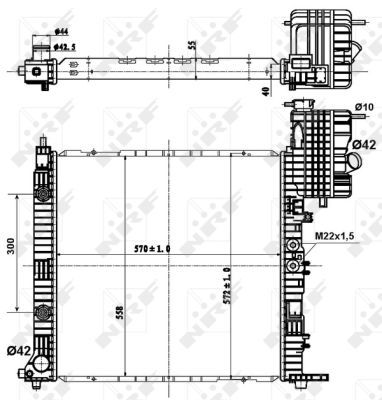 фото Радиатор охлаждения двигателя nrf 50581