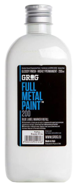 фото Краска для маркеров grog full metal paint белый 200 мл