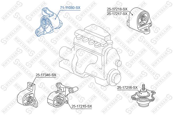 

Опора двигателя Stellox 7111080SX