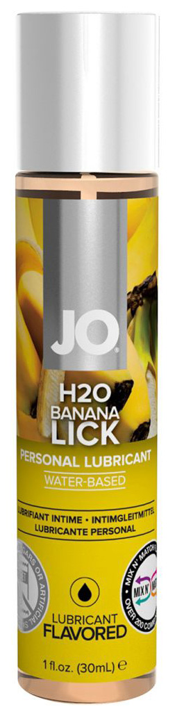 Купить H2O Flavored Banana Lick, Гель-смазка JO Flavored Banana Lick 30 мл, System JO