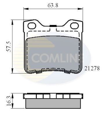 фото Комплект тормозных колодок, дисковый тормоз comline cbp01060