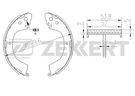 

Комплект тормозных колодок ZEKKERT BK-4023