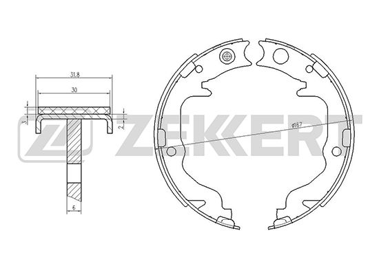 

Комплект тормозных колодок ZEKKERT BK-4438