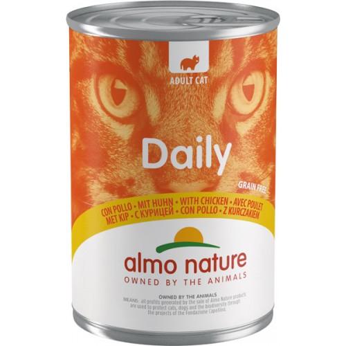 фото Консервы для кошек almo nature daily adult, курица, 400г