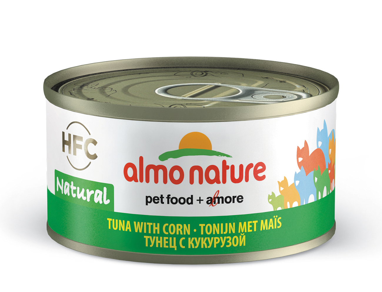 фото Консервы для кошек almo nature hfc natural, тунец и сладкая кукуруза, 70г