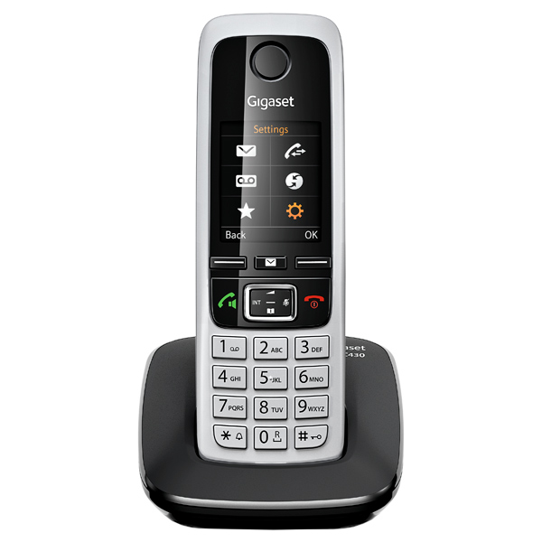 

DECT телефон Gigaset C430 серебристый, черный, C430