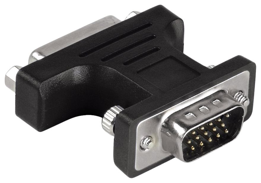 

Переходник Hama DVI-VGA, M-F Black (H-34624), Черный, H-34624