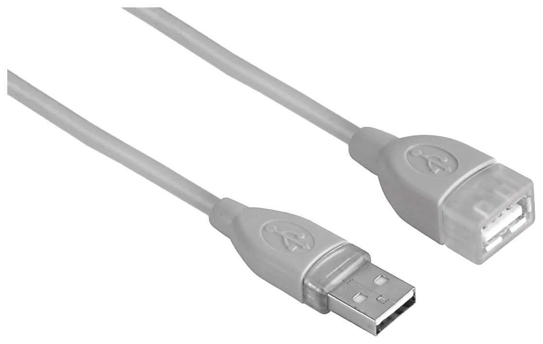 фото Кабель hama usb a-usb a, m-f 3м grey (h-45040)