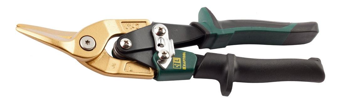 Ручные ножницы по металлу KRAFTOOL 2327-L левые строительные ножницы hoegert technik