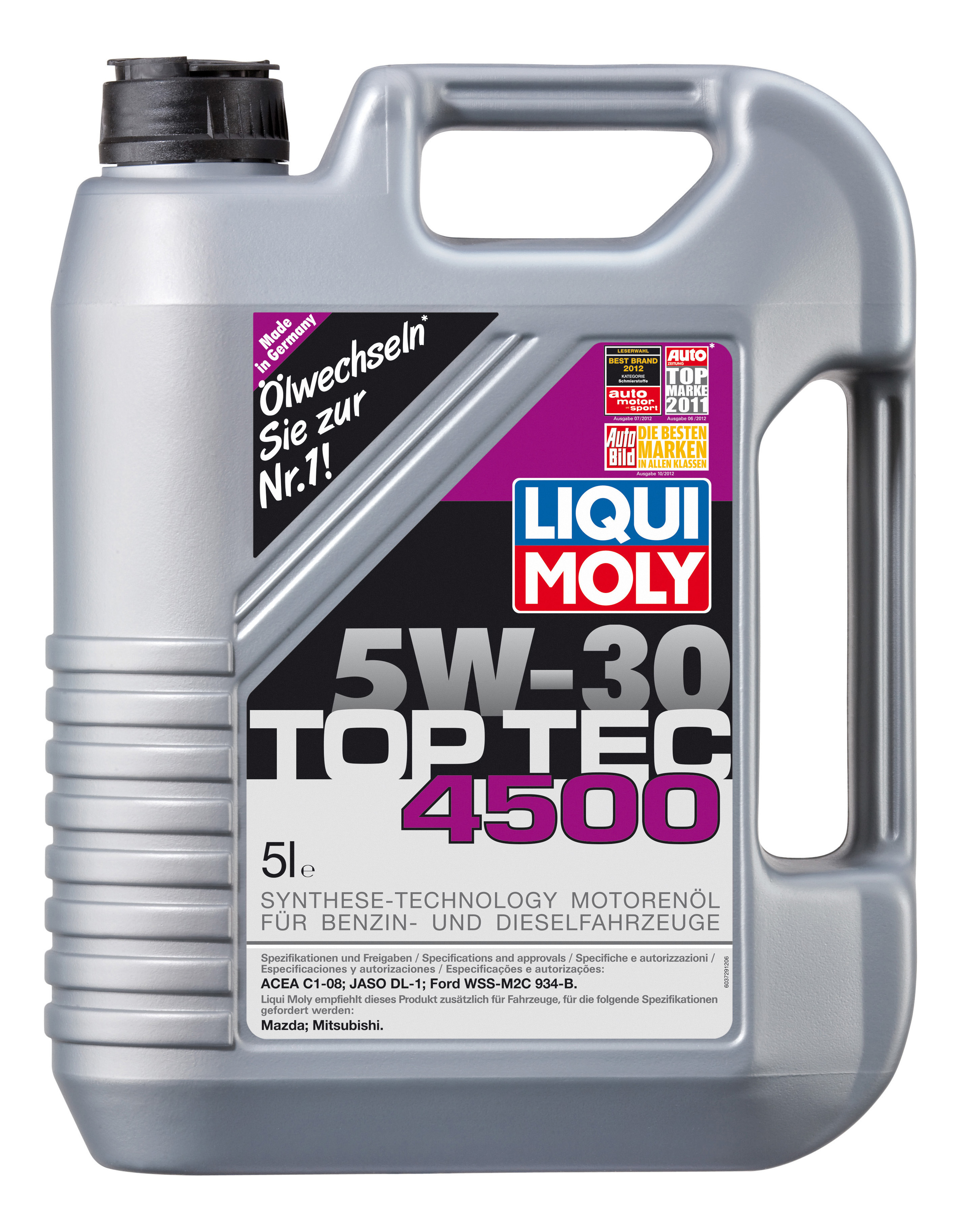 фото Нс-синтетическое моторное масло top tec 4500 5w-30 c1-08 liqui moly