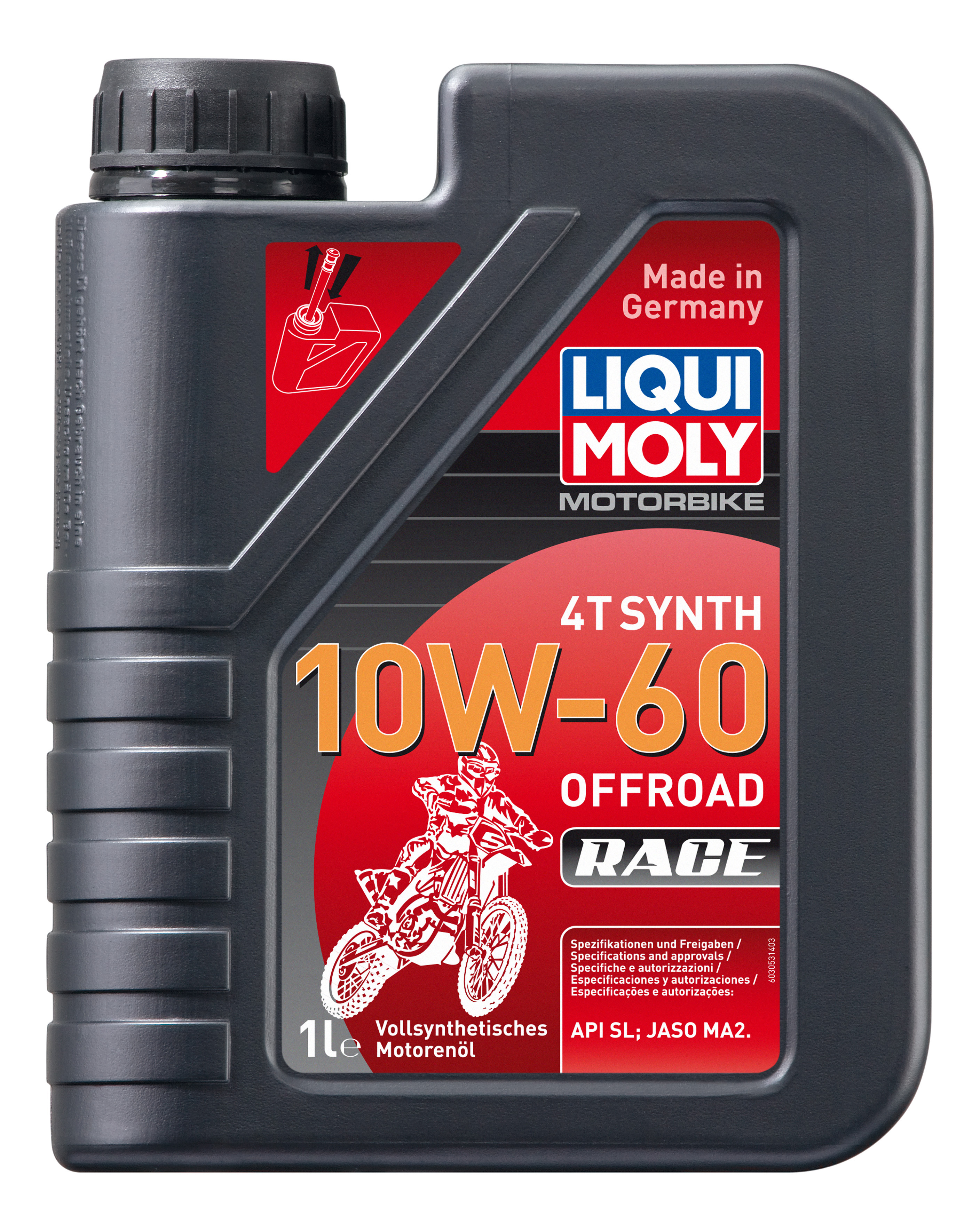 Моторное масло LIQUI MOLY Motorbike 4Т Synth Offroad Race 10w-60 1л Motorbike 4T Synth Offroad Race