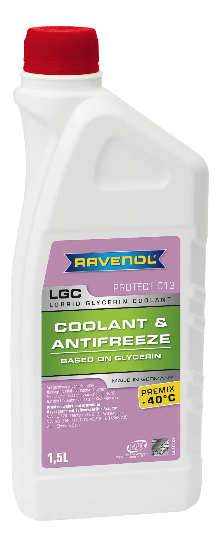 фото Антифриз ravenol фиолетовый g12+ 1.5л