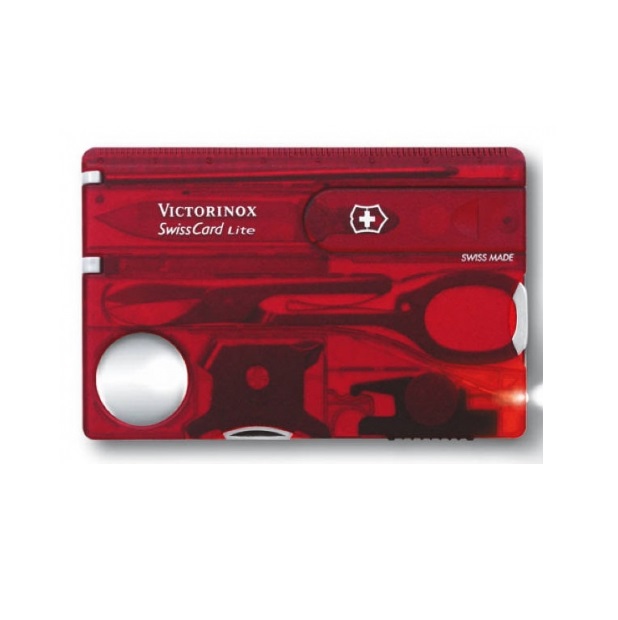 фото Карта-мультитул victorinox swisscard lite 0.7300.t 82 мм красная, 13 функций