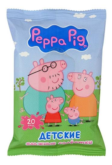 фото Салфетки влажные для детей peppa pig 20 шт.