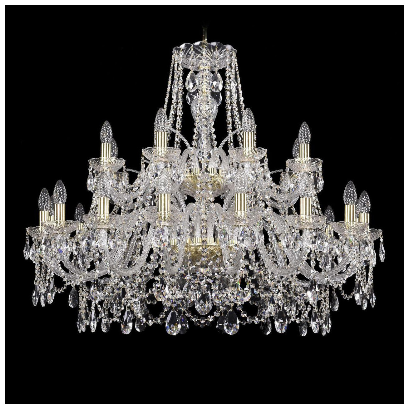 фото Люстра подвесная bohemia ivele crystal 1411/16+8/360/2d/g