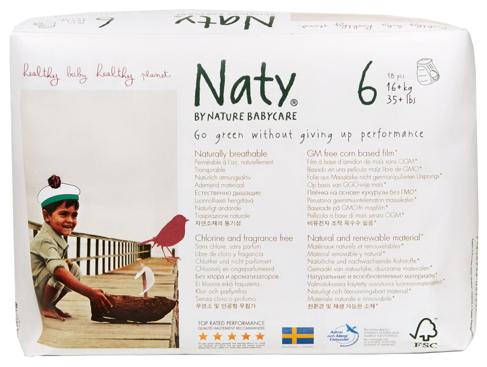 фото Подгузники-трусики naty размер 6 (от 16+ кг) 18 шт.