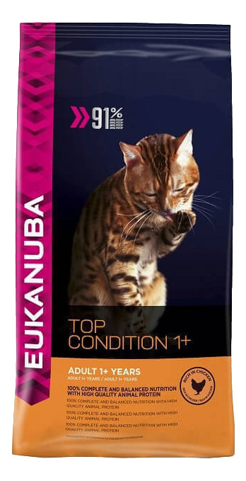 Сухой корм для кошек Eukanuba Top Condition, домашняя птица, 10кг