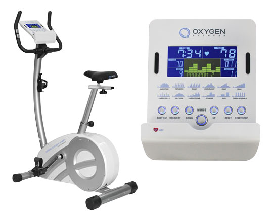 фото Велотренажер oxygen fitness cardio concept iv hrc+ white