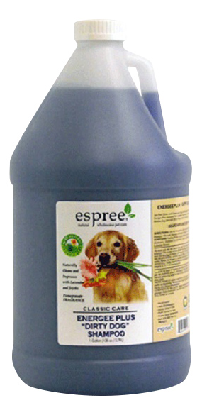 фото Шампунь для собак espree classic care energee plus dirty dog, ароматный гранат, 3,79 л