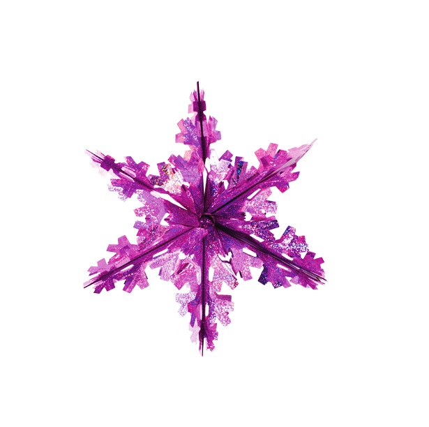 Подвесное украшение Holiday Classics Снежинка из фольги праздник H121P 35 см фиолетовый