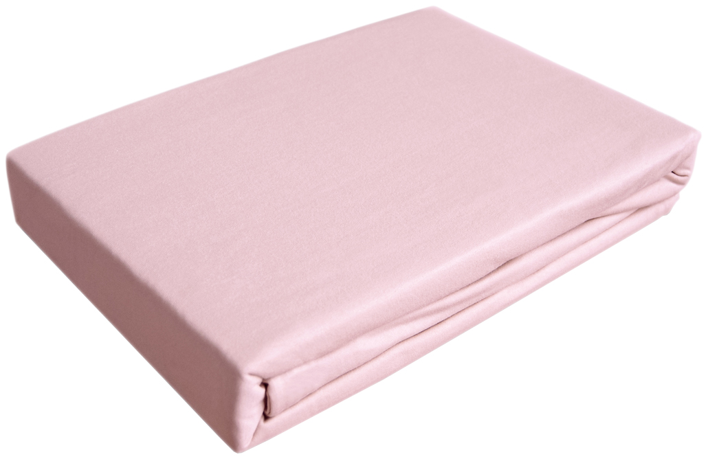фото Простынь трикотаж на резинке ol-tex 200х200 светло-розовый
