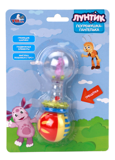 

Погремушка-гантелька Лунтик Умка, Лунтик