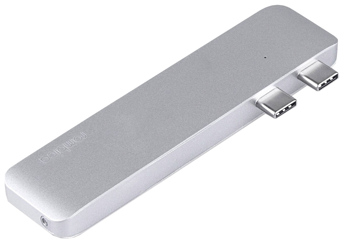 

Адаптер Rombica 2xUSB Type-C-HDMI/2xUSB A/USB Type-C/SD, M-F Silver (TC-00100), Серебристый, TC-00100