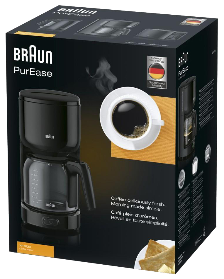 Кофеварка капельного типа Braun KF 3120 Black кофеварка капельного типа braun kf 610 серебристый