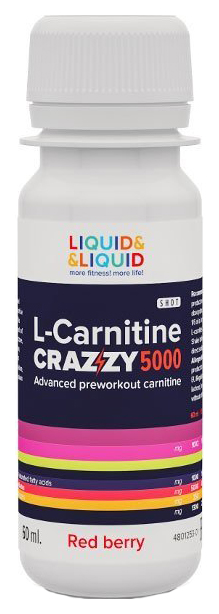 

Liquid&Liquid L-Carnitine Crazzy 5000, 1 ампула 60 мл, Red berry, L-Carnitine Crazzy 5000