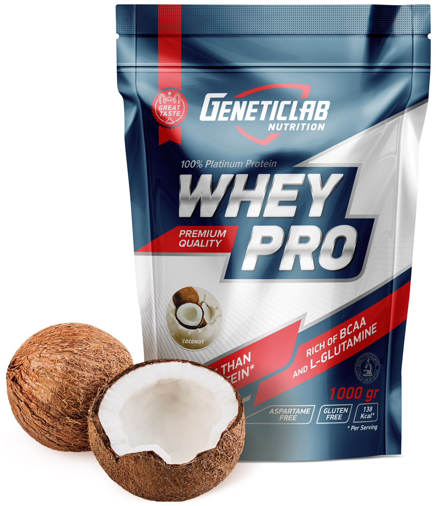 Протеин GeneticLab Nutrition Whey Pro, 1000 г, coconut