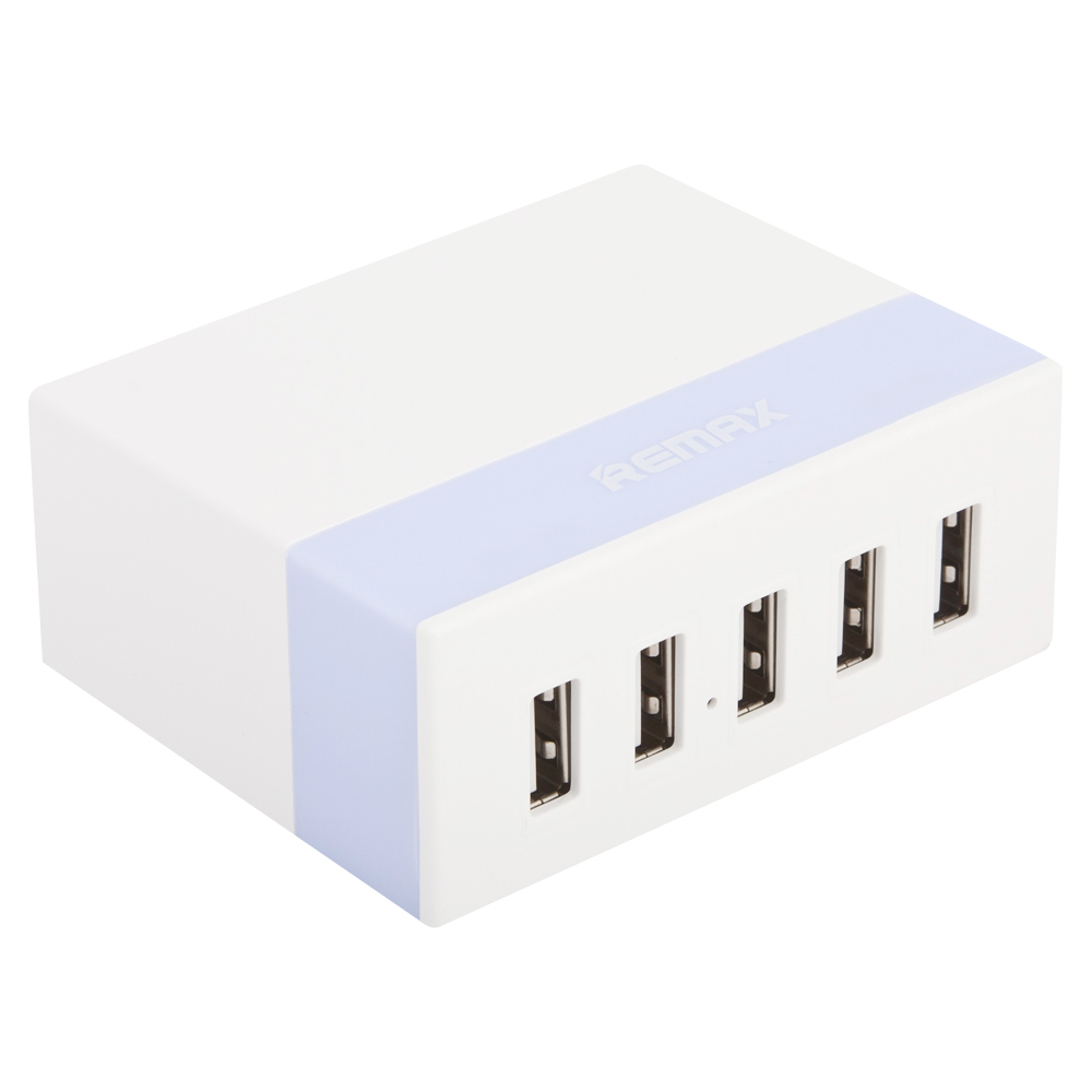 

Сетевое зарядное устройство Remax RU-U1, 5 USB, 2,4 A, white/purple, RU-U1