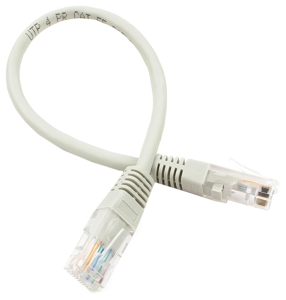 фото Кабель cablexpert rj45-rj45, m-m 0,25м grey (pp10-0.25m)